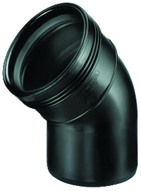 PP bocht 45° 75mm manchet/spie, miniatuur 2