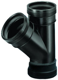 PP T-stuk 45° 75mm manchet, miniatuur 2
