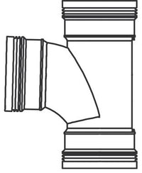 PP T-stuk 88,5° 50mm manchet, miniatuur 3