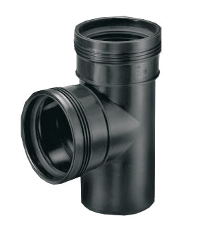 PP T-stuk 88,5° 110mm manchet/spie