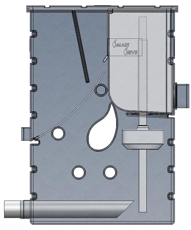 Aquaforte SmartSieve Zwaartekracht Zeefbochtfilter - voorfilter tot 25.000 l/u, afbeelding 3 Vijverfilter
