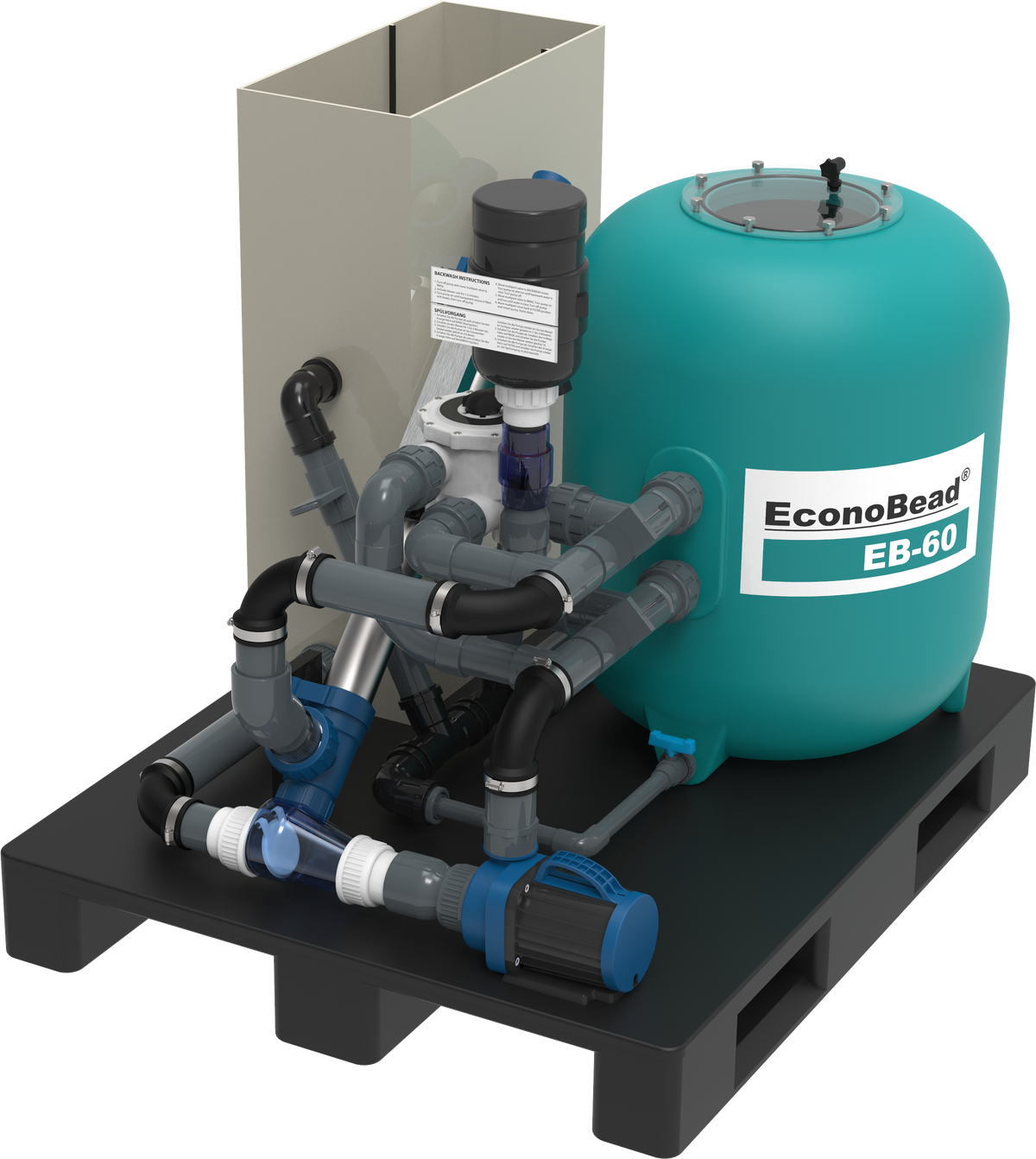 AquaForte EB60 Beadfilter Compleet Plug & Play Filtersysteem - AquaForte EB60 Beadfilter - compleet in 15 minuten klaar, afbeelding 2 van 2