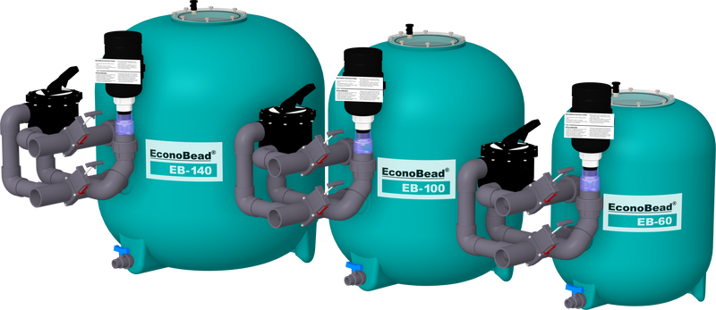 EconoBead filter EB100 2" klep 63mm incl. bypass — Beadfilter bij Vijvercentrum
