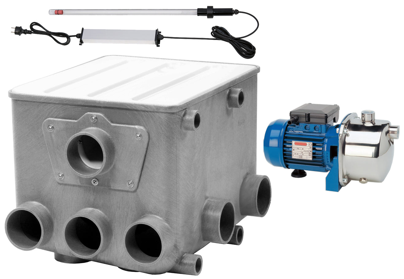 AquaForte Trommelfilter set + Jetpomp