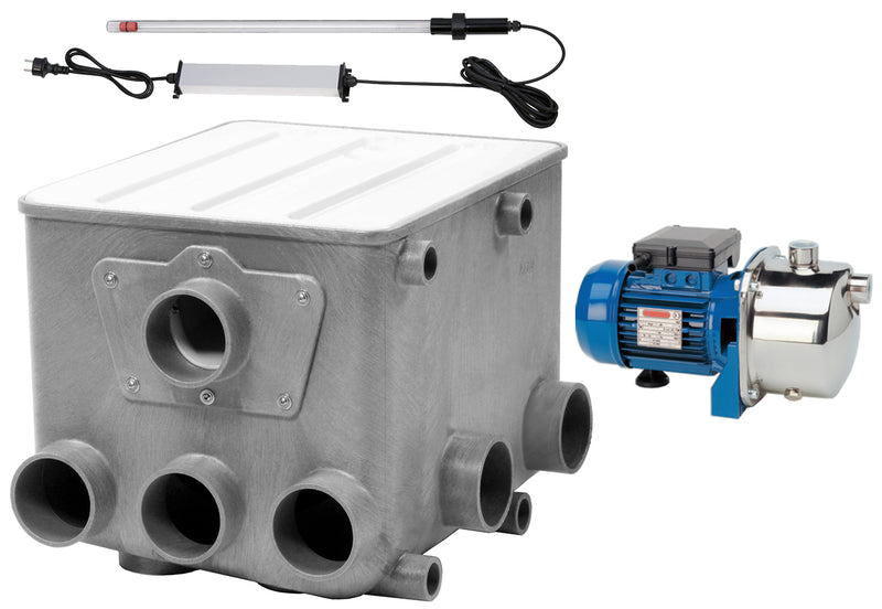 AquaForte Trommelfilter set + Jetpomp, detailaanzicht Trommelfilter