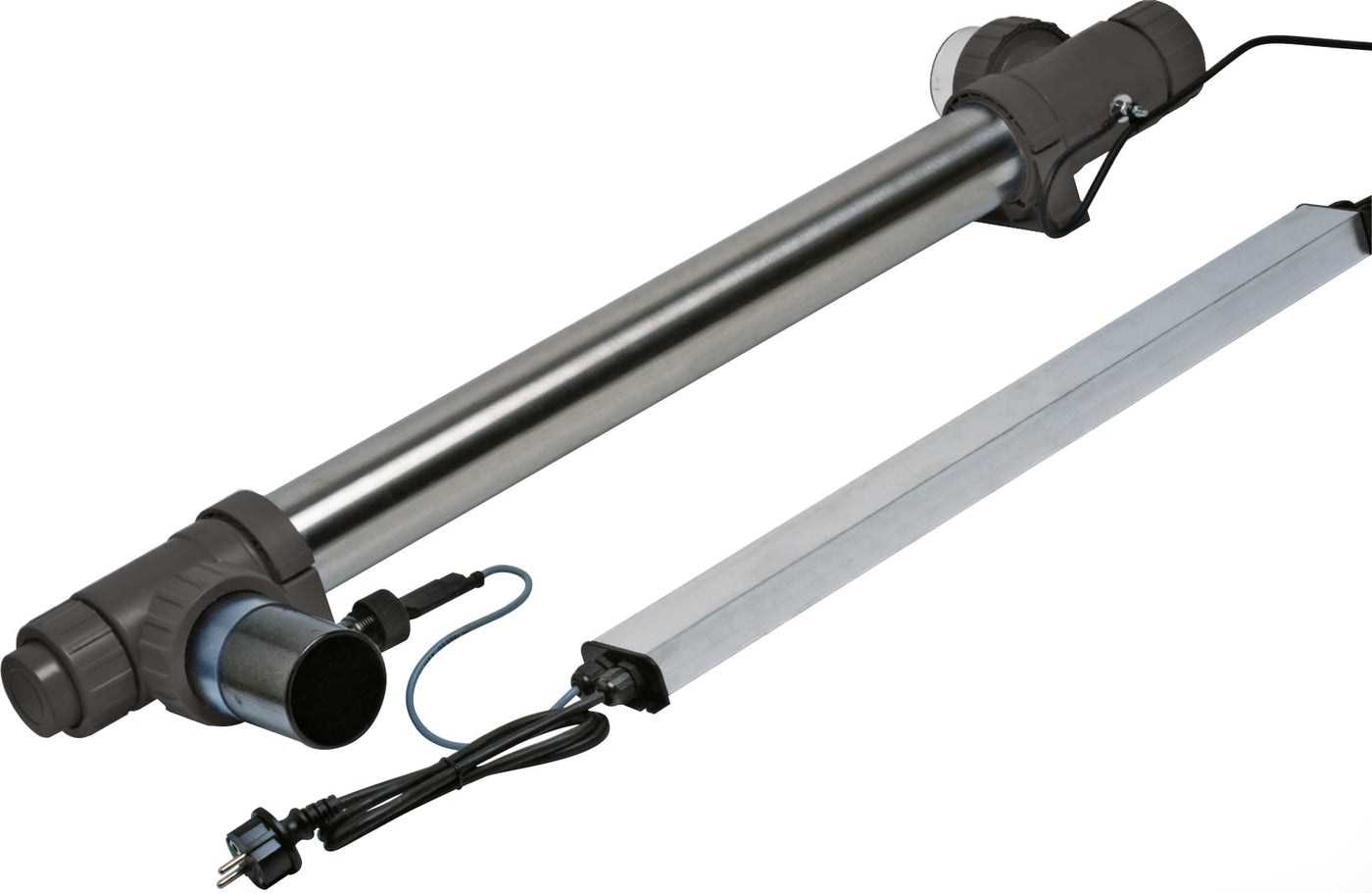 AquaForte Tech UV-C 75 watt RVS reactor met aarding, ballast en stekker