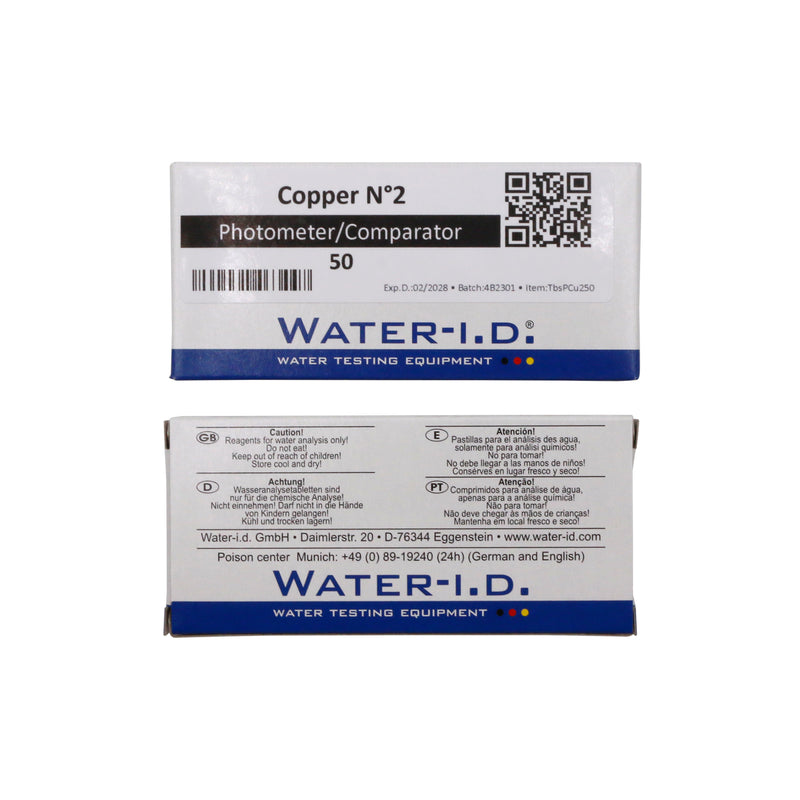50 tabletten Koper N°2 t.b.v. Poollab 2.0, Watertest Navulling bij Vijvercentrum