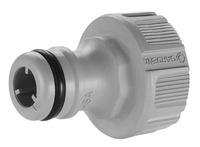 Front view of a Gardena hose connector with ribbed grip., miniatuur 2
