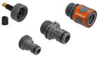 Gardena hose connectors and adapters displayed in a studio setting., miniatuur 1