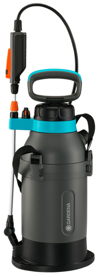 Front view of a Gardena garden sprayer with adjustable nozzle and ergonomic handle., miniatuur 1