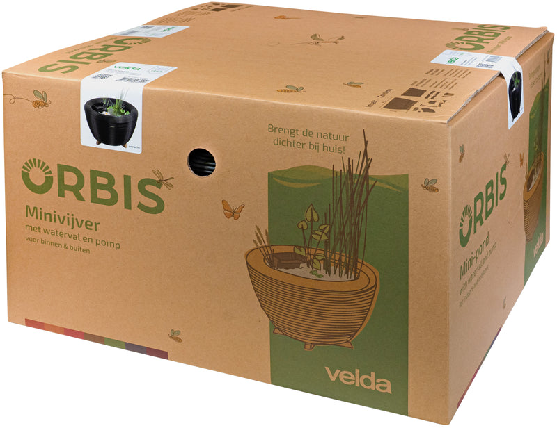 Velda Velda Orbis Mini-Pond Antraciet - Terrasvijver 65 liter met waterval en pomp, afbeelding 4 Minivijver