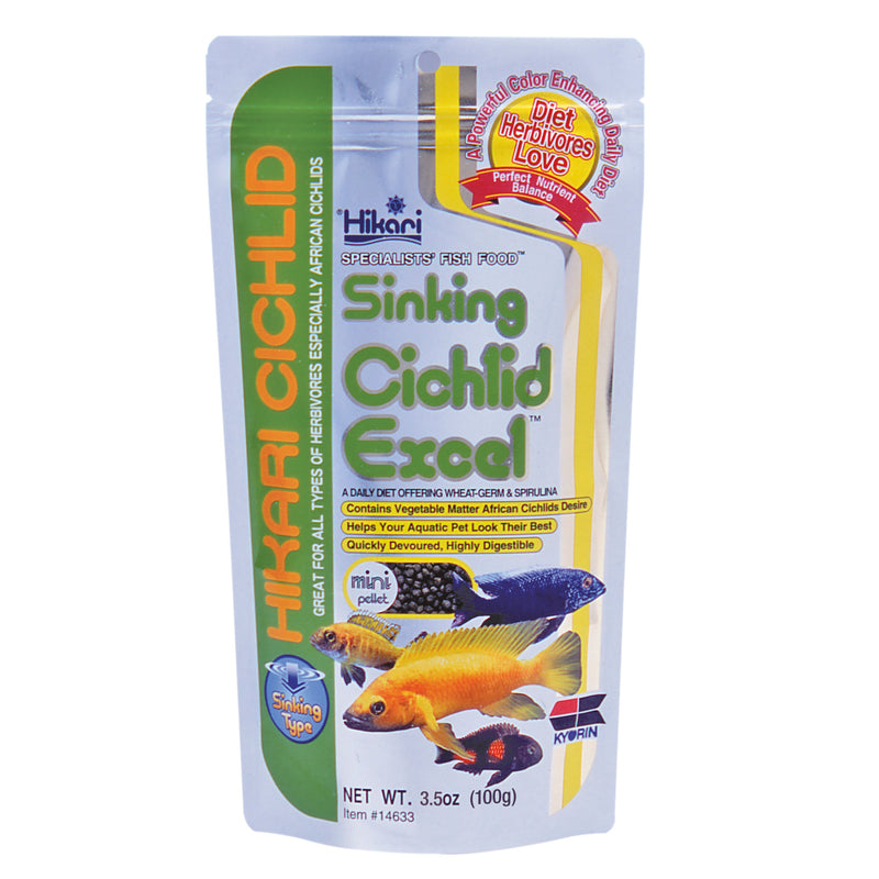 Cichlid Excel Mini 100 Gram Zinkend, Aquariumvoer bij Vijvercentrum