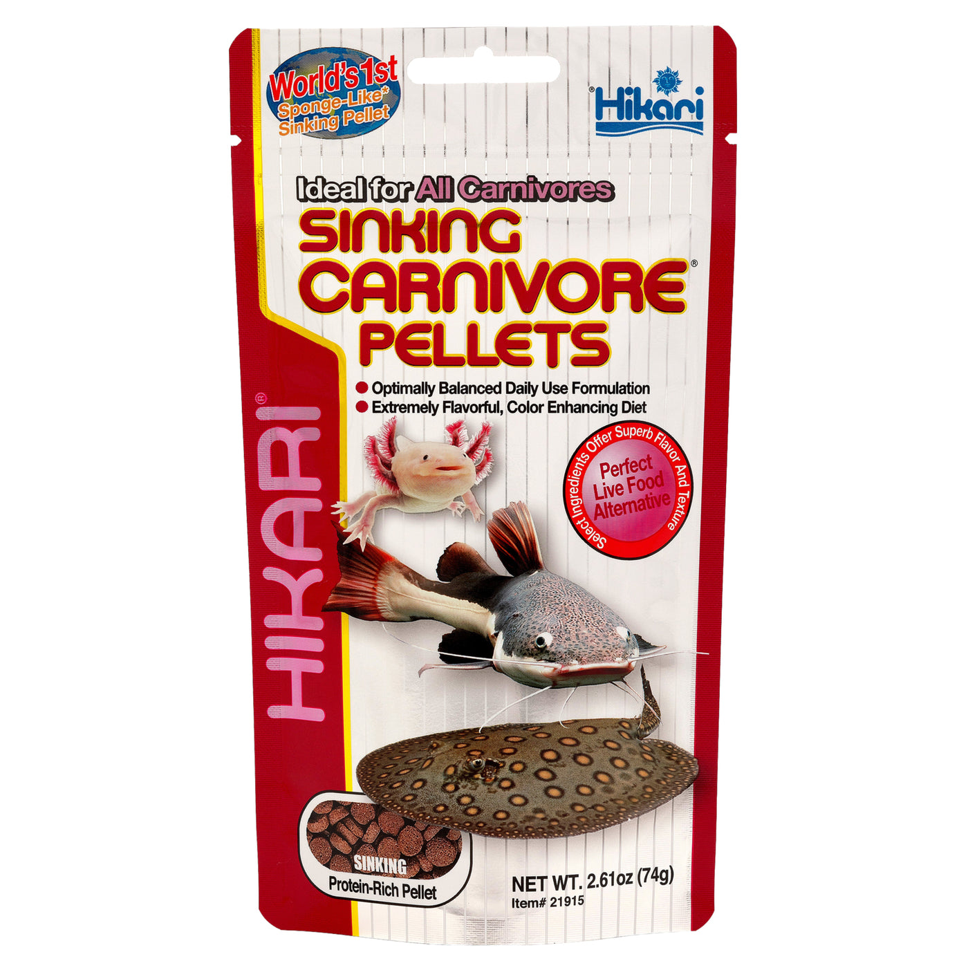 Hikari Sinking Carnivore 74 gram - zinkend voer voor vleesetende bodemvissen