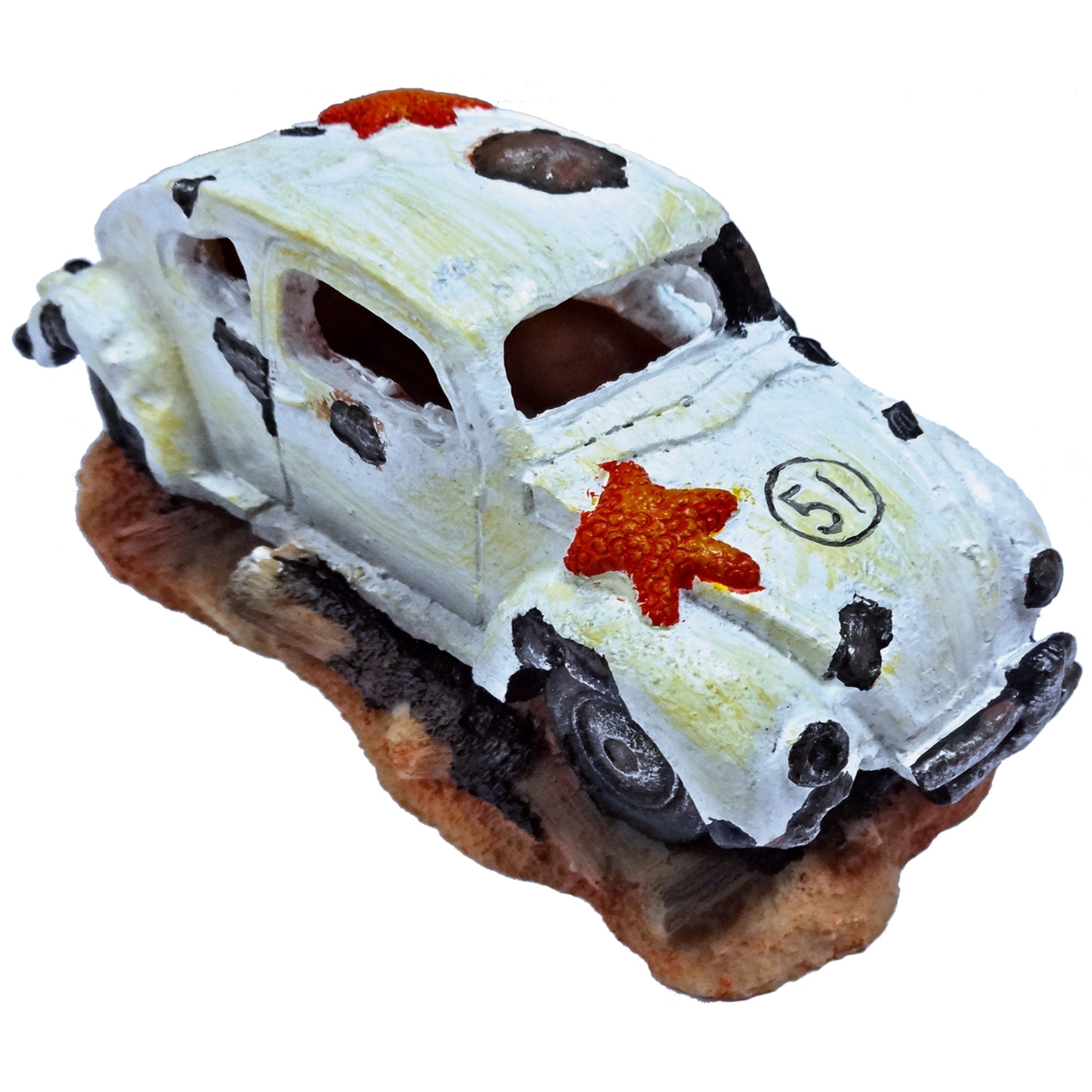 Superfish Deco LED VW Beetle - handgeschilderde aquariumdecoratie met LED-opening