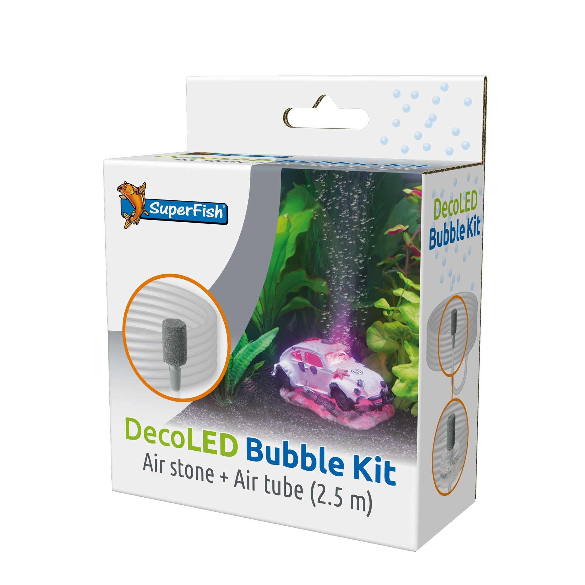Superfish Deco LED Bubble Kit - luchtsteen met slang voor aquarium