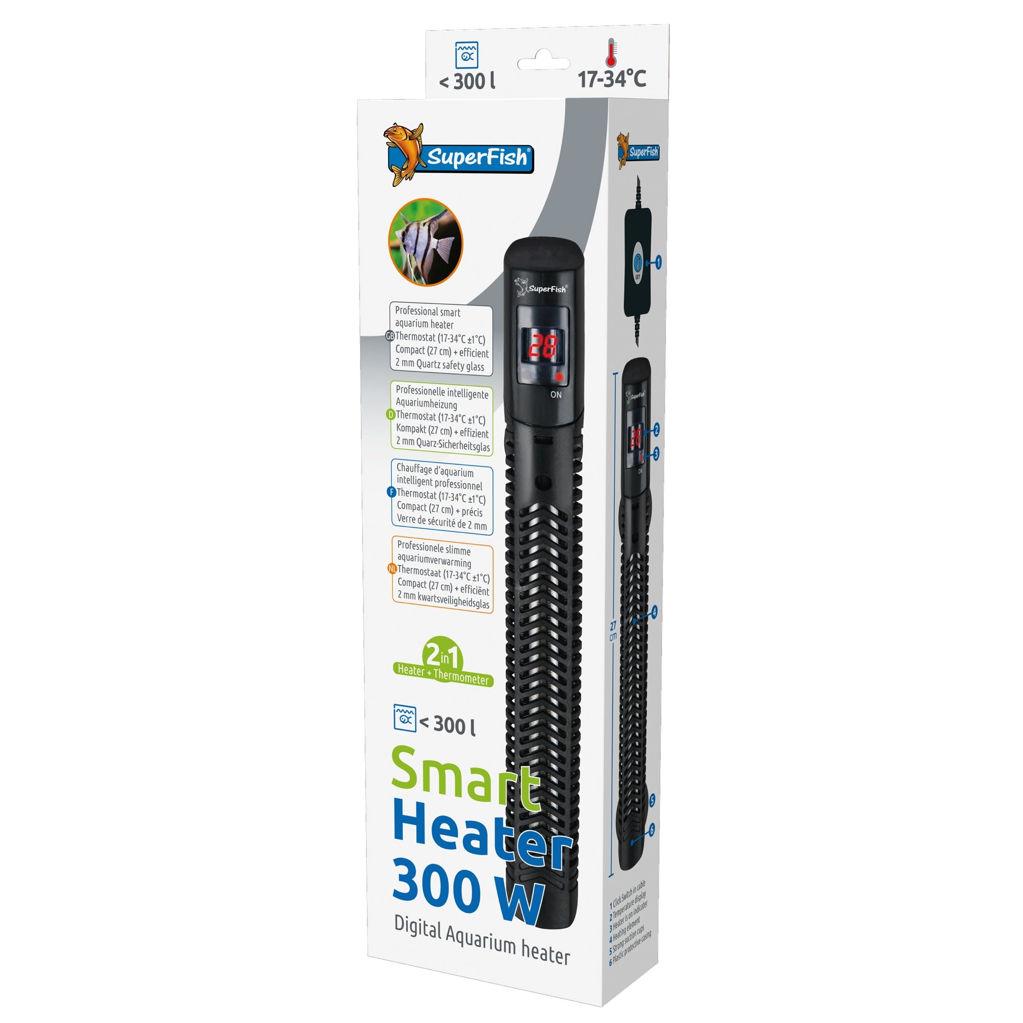 Superfish Smart Heater 300W - dompelverwarmer voor vijvers - 8715897275234 SUPERFISH SMART HEATER 300 WATT 3D