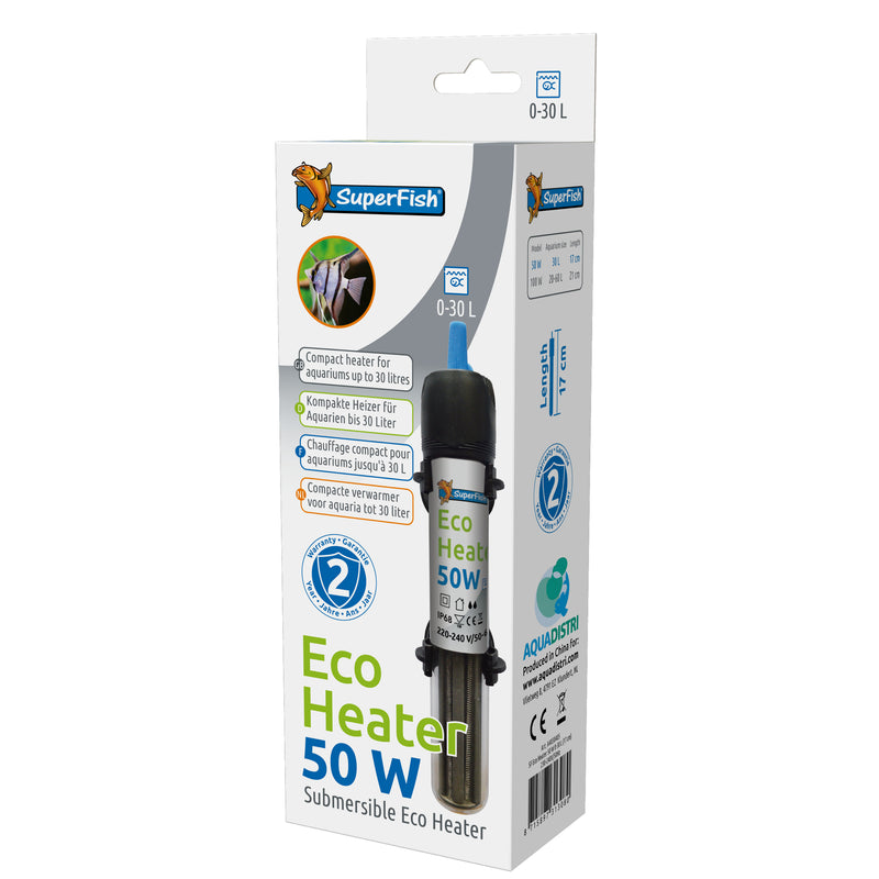 Superfish Eco Heater 50w 0-30l (17CM) - 8715897313080 SF ECO HEATER 50W 0 30L (17CM) 3D, afbeelding 3 Aquarium Verwarmer