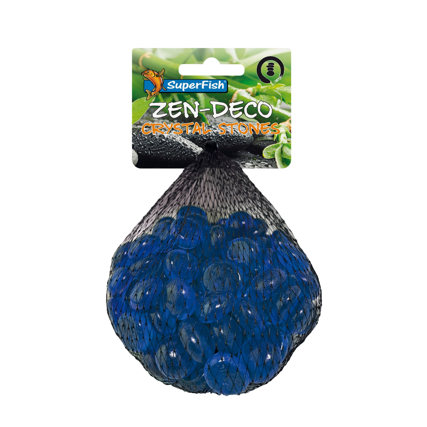 Superfish Zen Crystal Stones 300 gram blauw - decoratieve kristalstenen voor aquarium