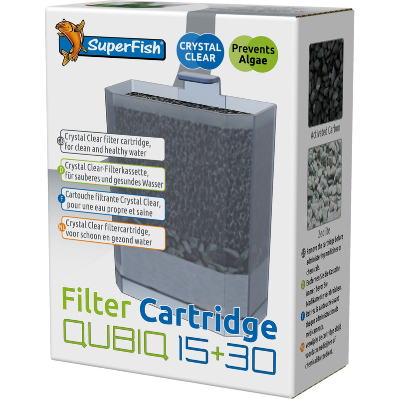 Qubiq 30 Cartridge 2x - 8715897292170 SUPERFISH QUBIQ 15 30 CARTRIDGE 3D, detailaanzicht Aquarium Filtermateriaal