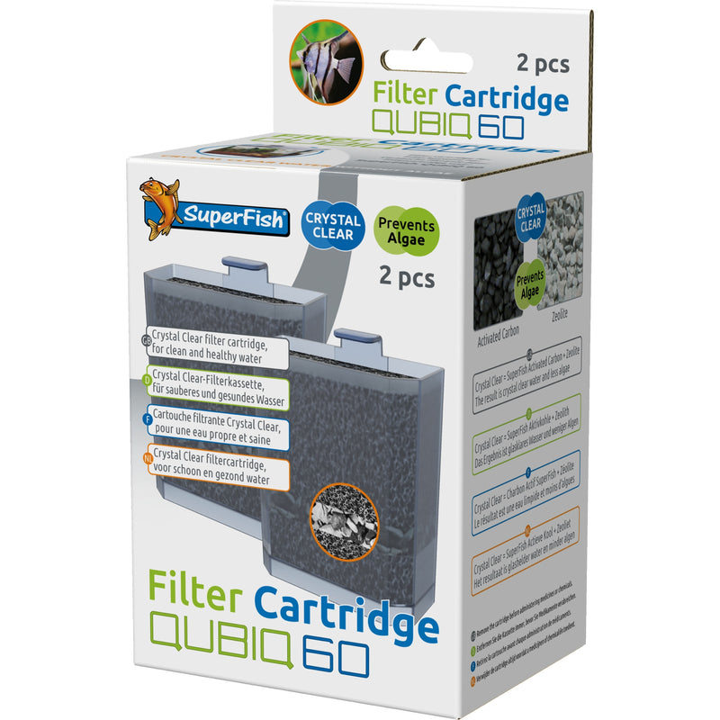 Superfish Qubiq 60 Cartridge 2 stuks - vervangingscartridge voor Qubiq 60 aquarium - 8715897312922 SUPERFISH QUBIQ 60 CARTRIDGE 3D, detailaanzicht Filtermateriaal