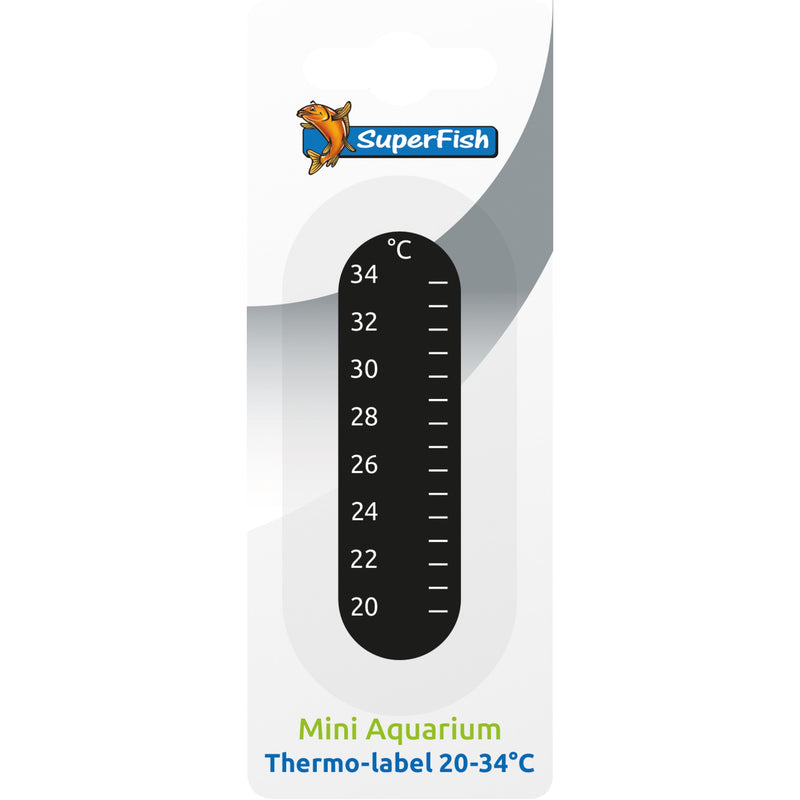 Superfish Plakthermometer 20-34 graden - zelfklevende temperatuurmeter voor aquariums, Aquarium Onderhoud & Accessoires bij Vijvercentrum