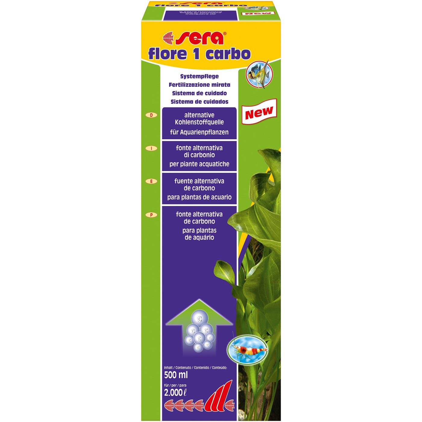 Sera flore 1 carbo 500 ml - aquarium plantenvoeding