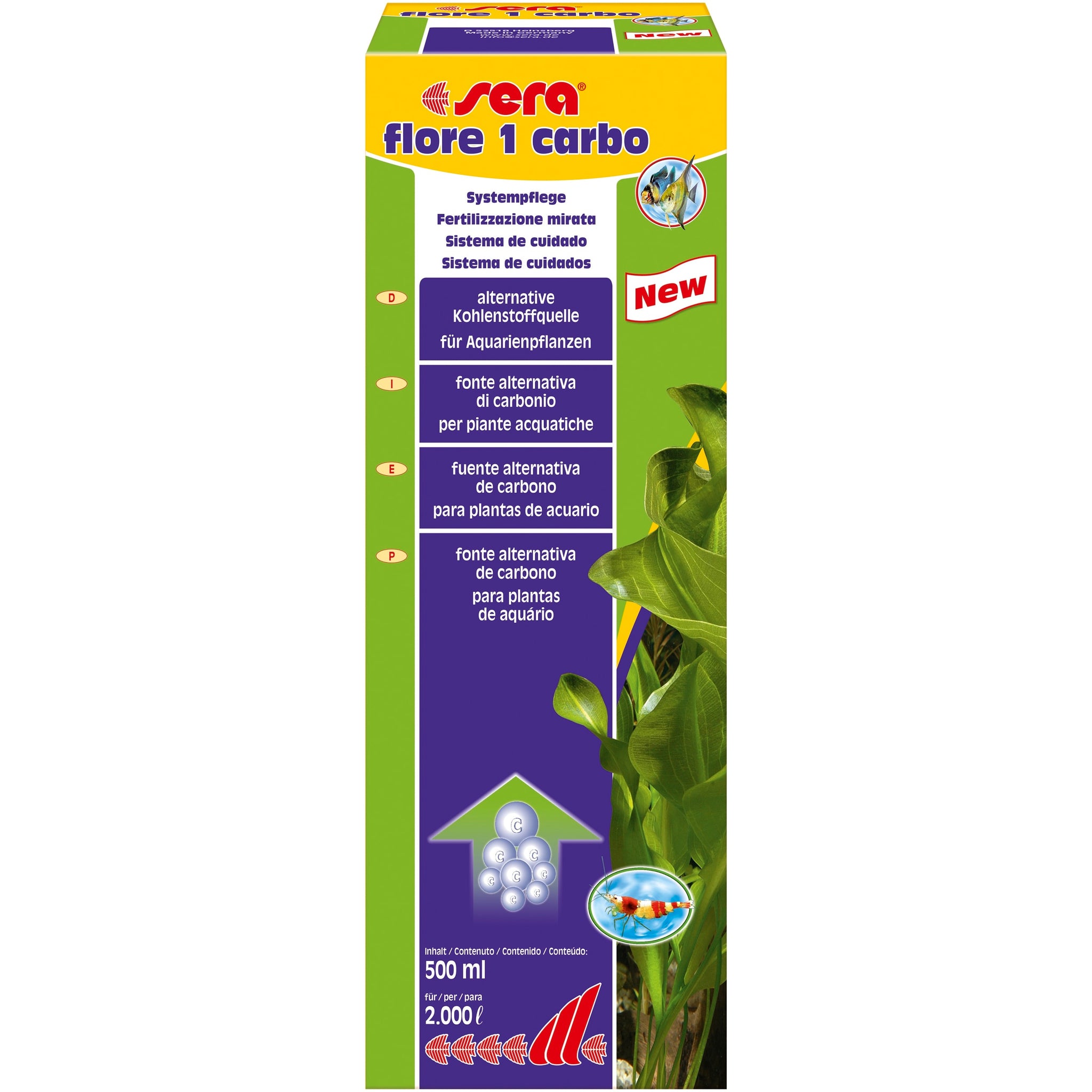 Sera flore 1 carbo 500 ml - aquarium plantenvoeding