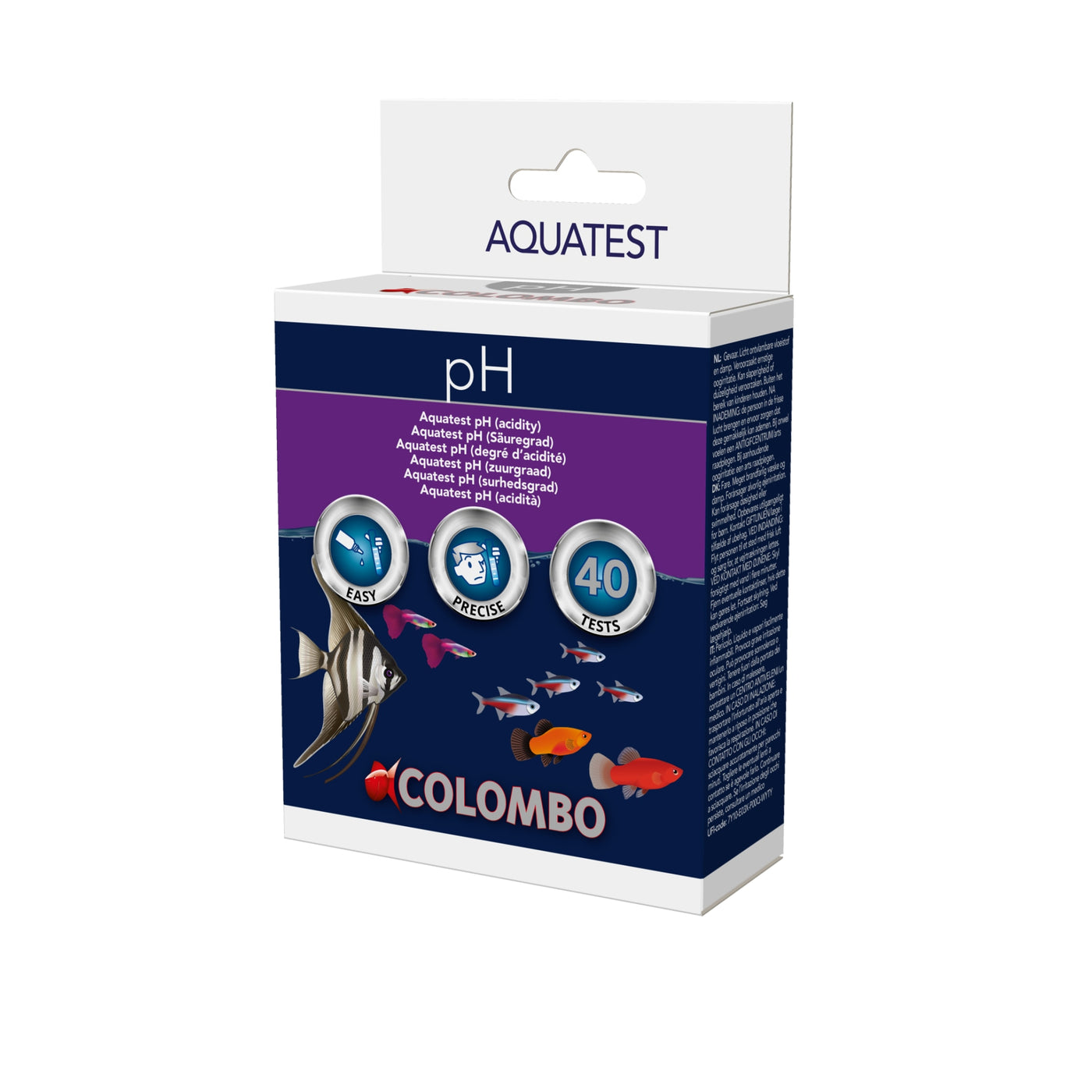 Colombo Aqua pH Test - Nauwkeurige druppeltest voor aquariumwater - 8715897225574 COLOMBO AQUA PH TEST 3D