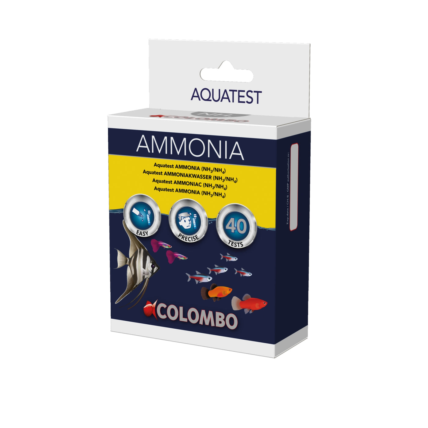 Colombo Aqua Ammonia Test - Nauwkeurige druppeltest voor aquariumwater - 8715897225604 COLOMBO AQUA AMMONIA TEST 3D