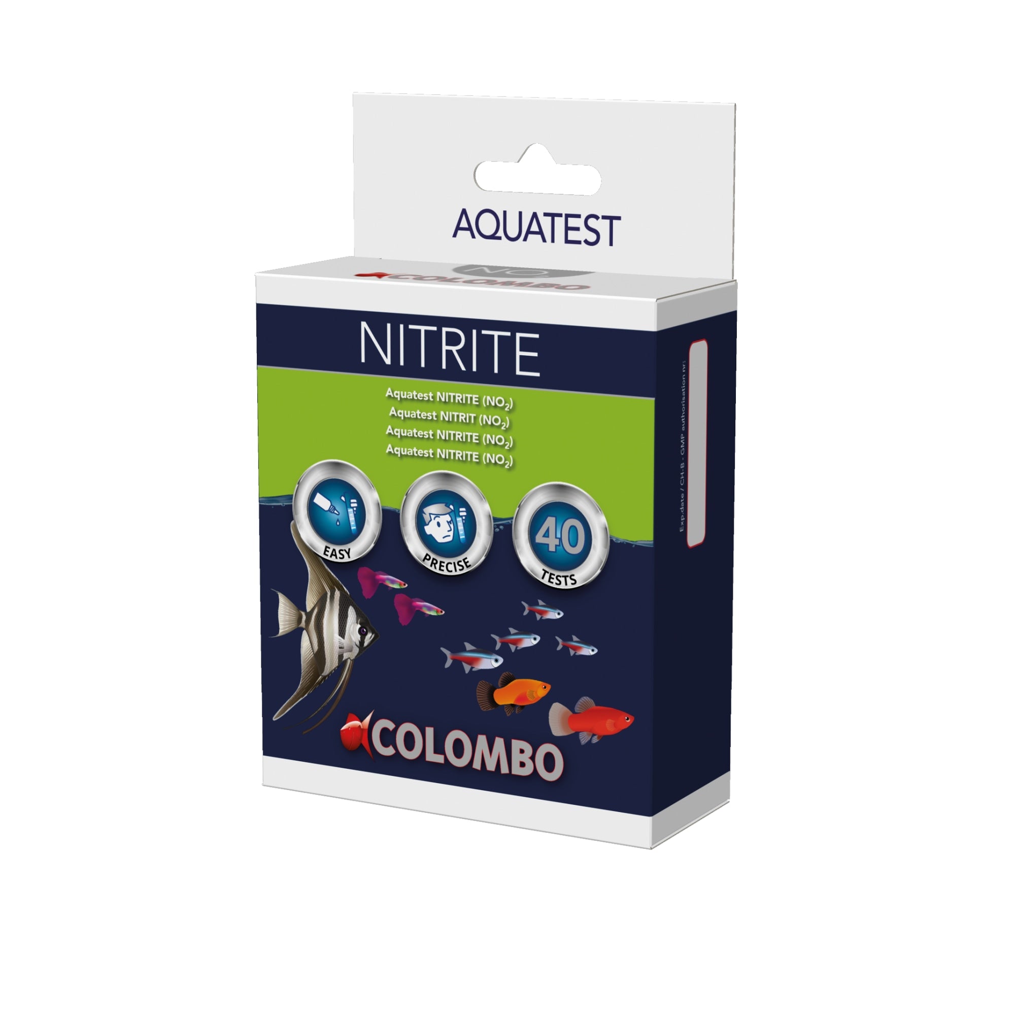 Colombo Aqua Nitrite Test - druppeltest voor nitriet in het aquarium - 8715897225611 COLOMBO AQUA NITRITE TEST 3D