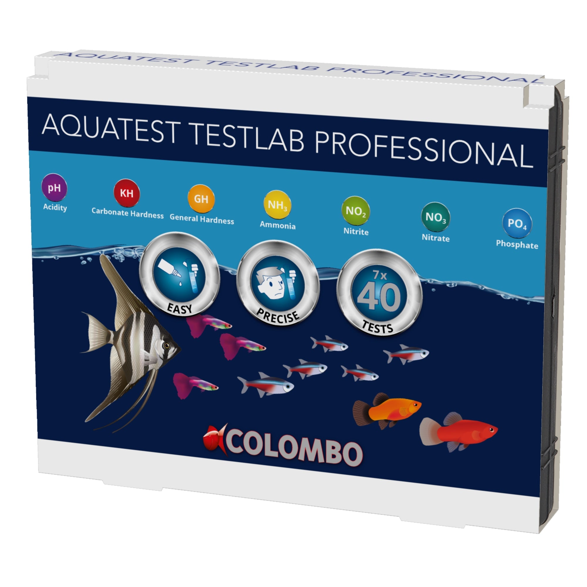 Colombo Aqua Testlab Pro - Complete watertestkoffer voor aquariums - 8715897319594 COLOMBO AQUA TESTLAB PRO 3D