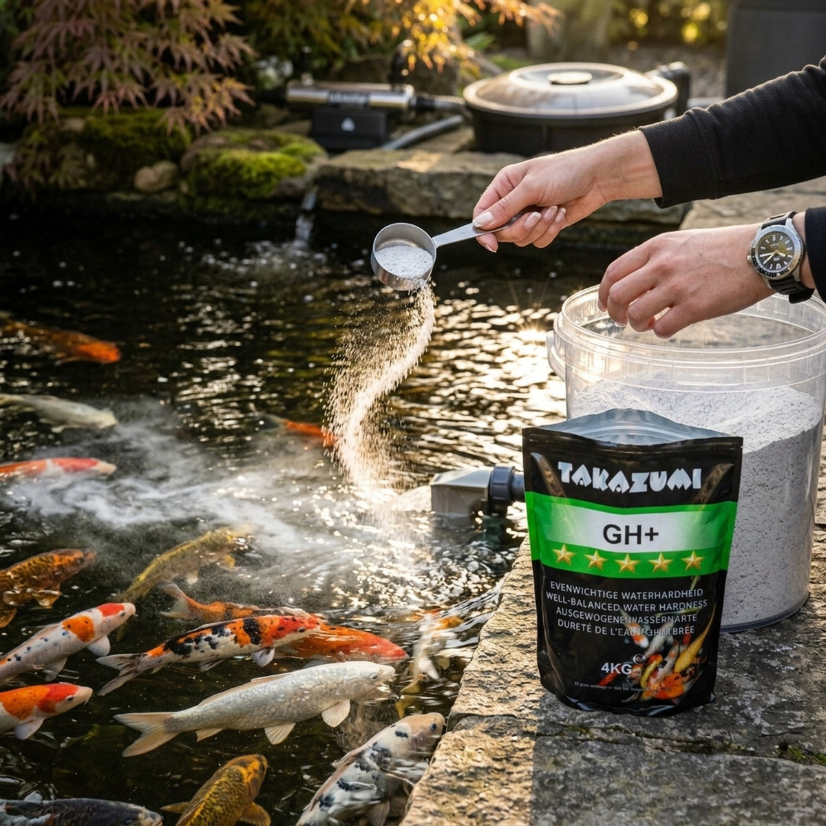 Takazumi GH+ 4 kg - Mineraalmix voor het verhogen van de totale vijverhardheid