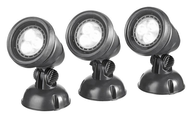 Oase LunAqua Classic LED Set 3 - Complete set met 3 vijverspots warm wit IP68, afbeelding 2 Vijververlichting