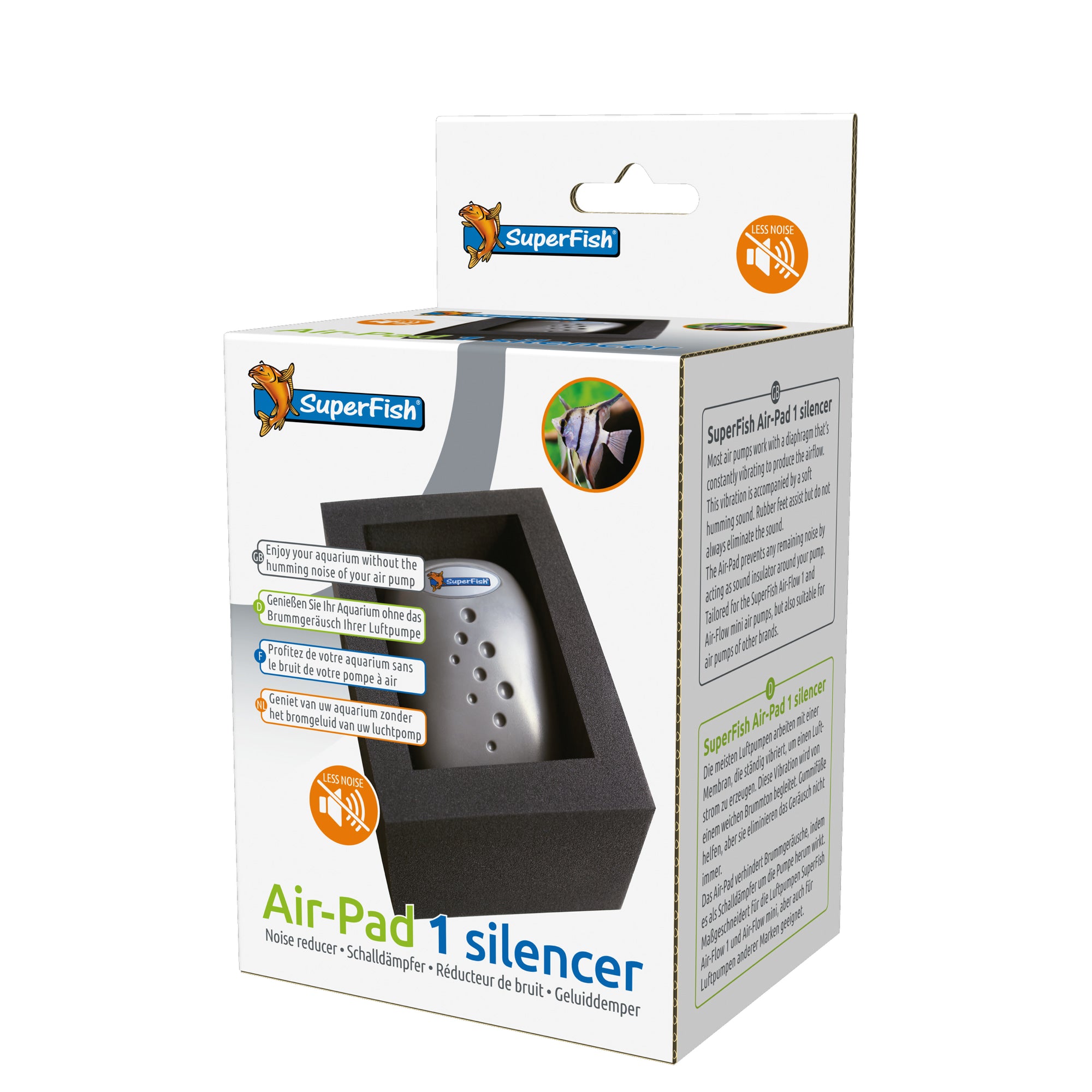 Superfish Air Pad 1 Geluidsdemper - 8715897203671 SUPERFISH AIR PAD 1(SILENCER) 3D