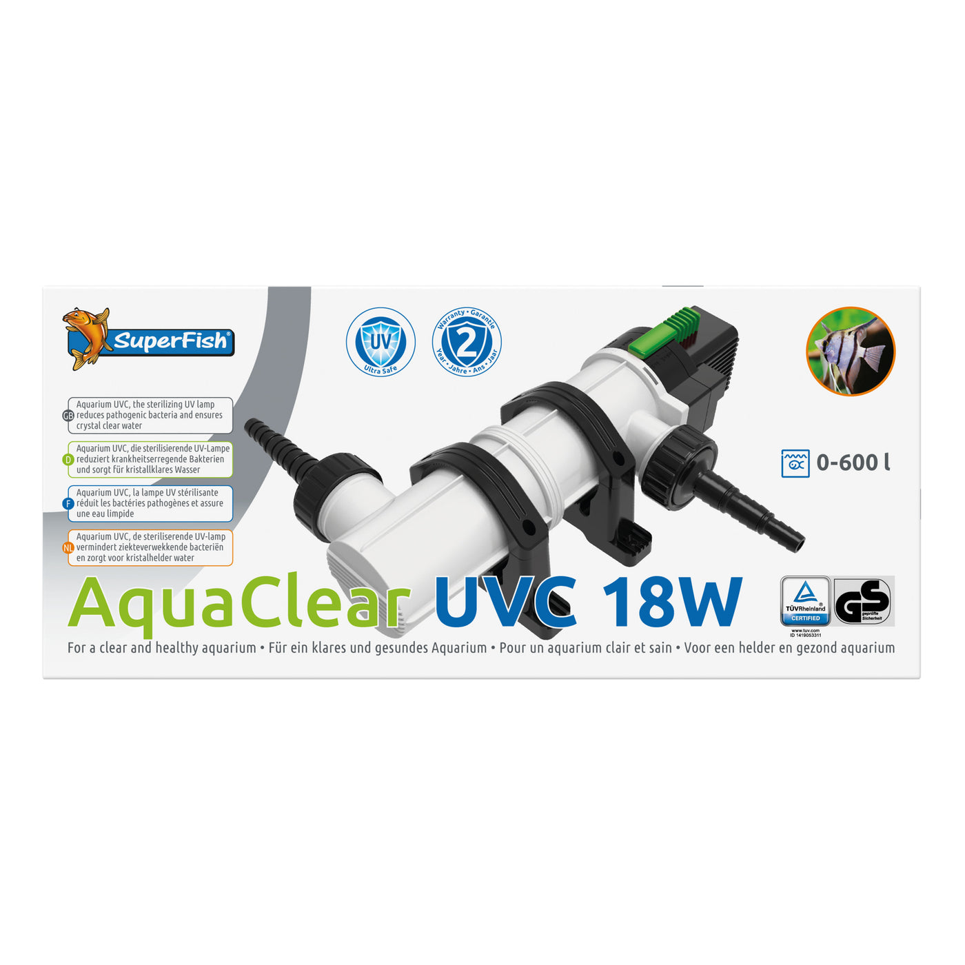 Superfish Aquaclear UV 18W - UV-C waterklaarder voor aquariums