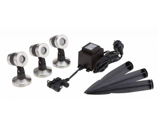 Oase LunAqua Maxi LED Set 3 - Complete set met 3 vijverspots en transformator 12V