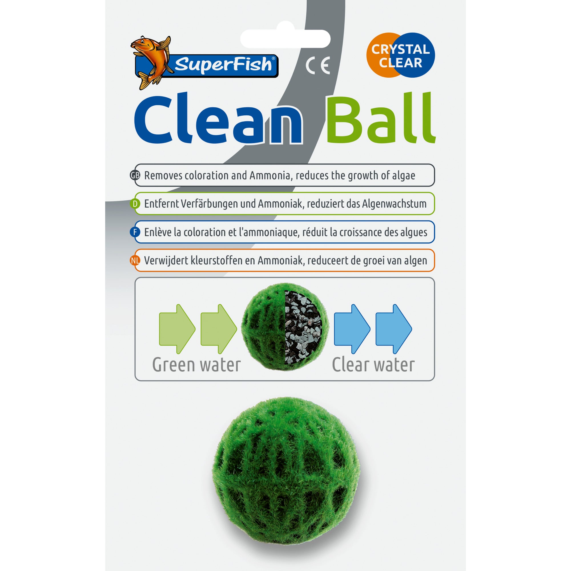 Superfish Clean Ball - filterbal met actief kool en zeoliet voor helder aquariumwater