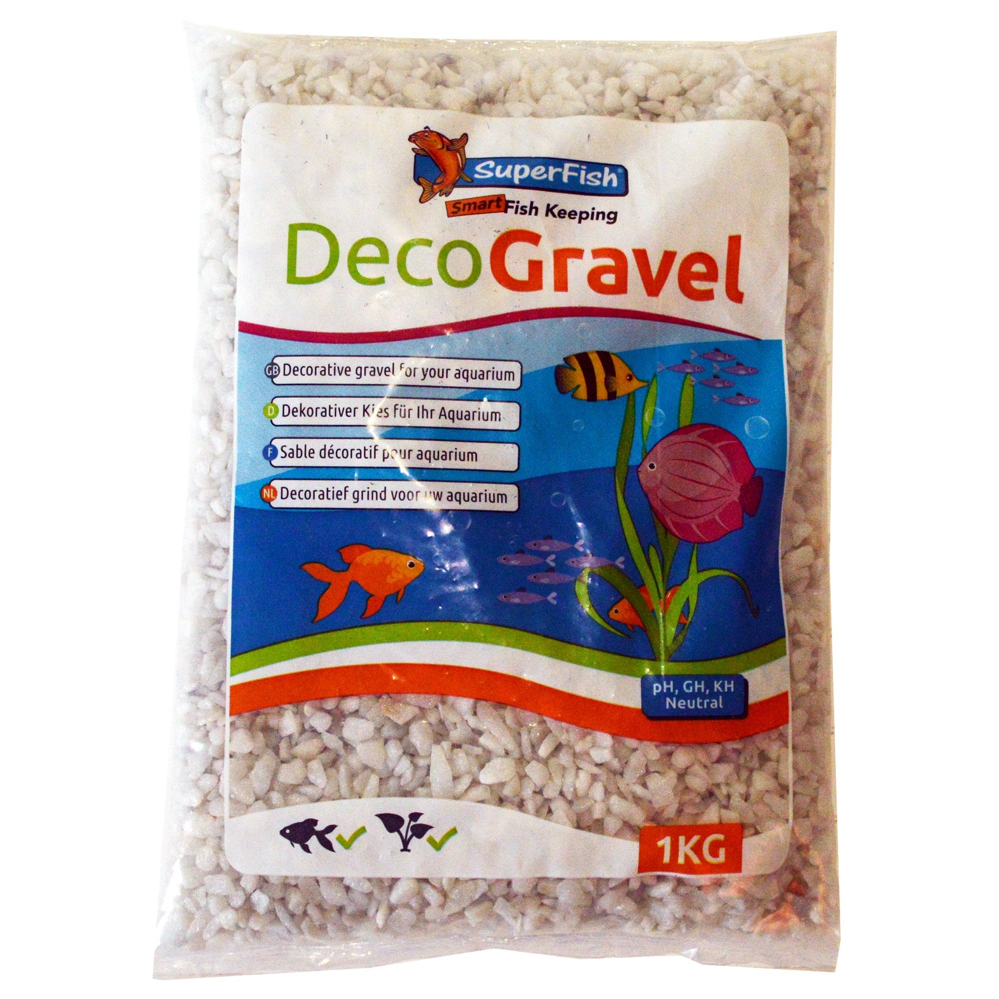 Superfish Deco Grind Wit 1 kg - wit aquariumgrind voor een lichte bodem