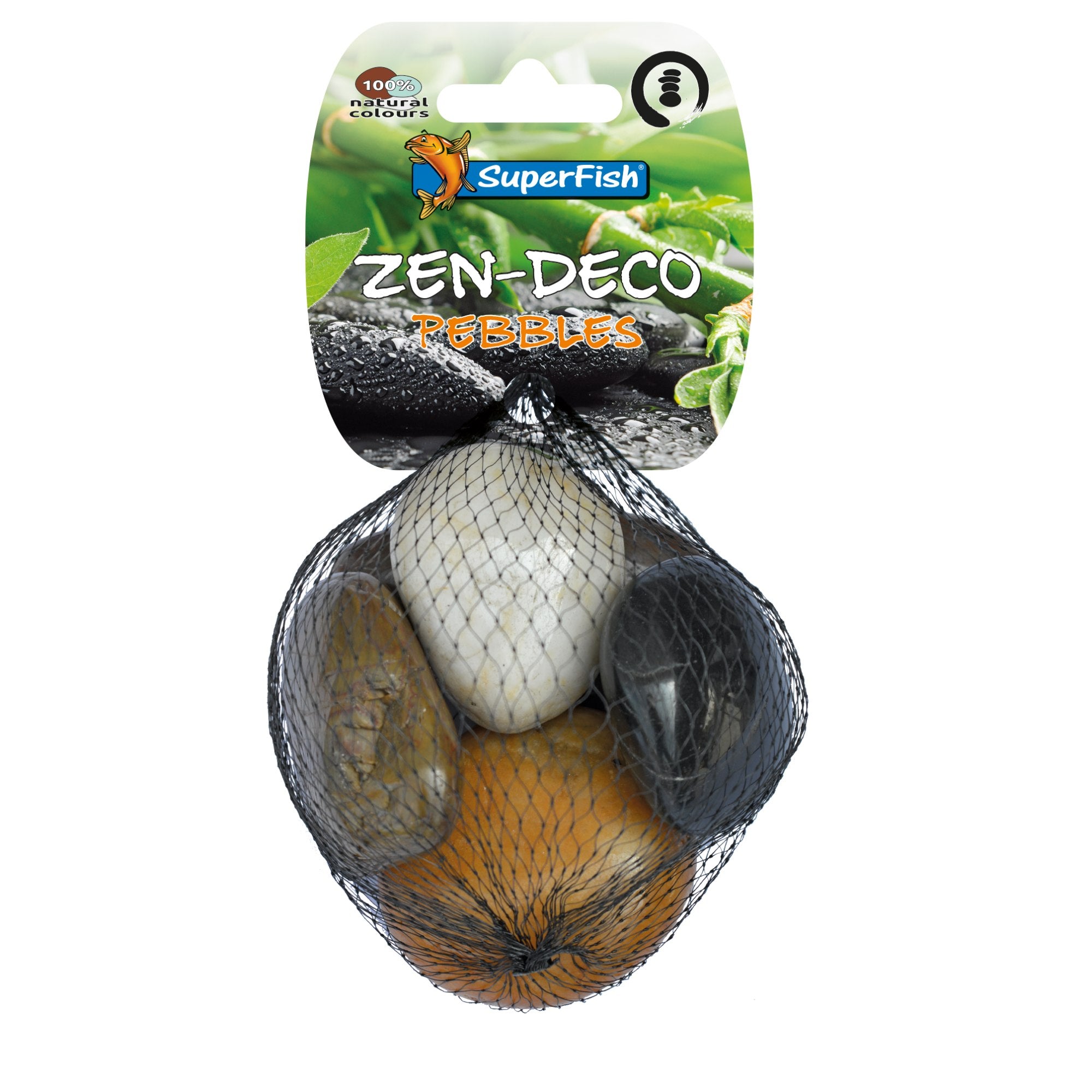 Superfish Zen Pebble Medium Mix 450 g - decoratieve stenen voor aquariumbodem