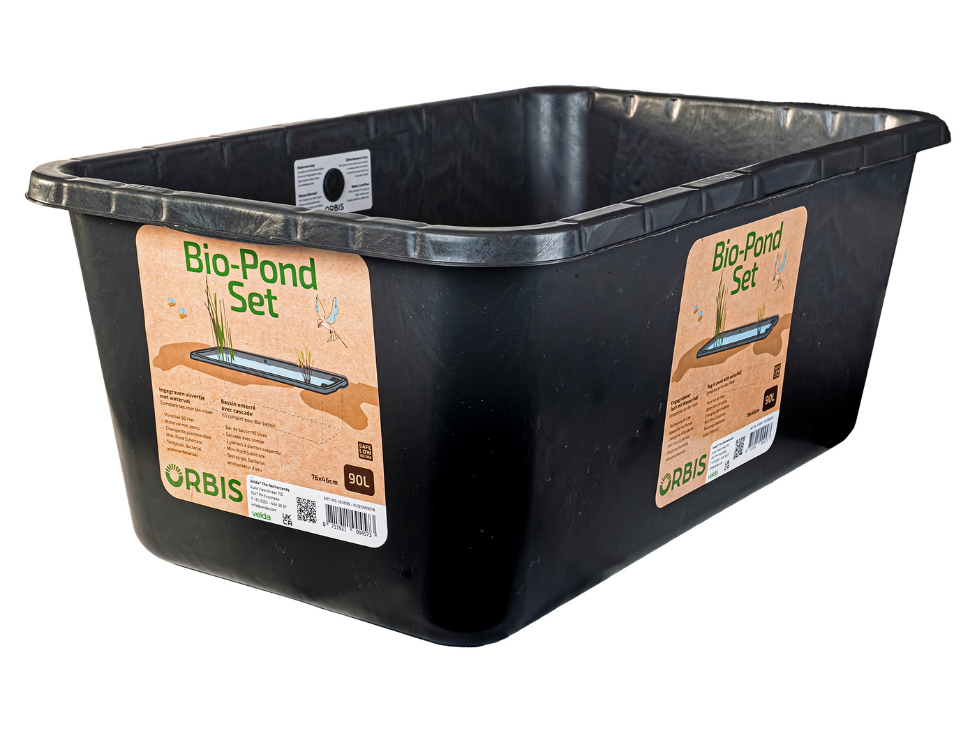 Velda Velda Orbis Bio-Pond rechthoekig 76 x 46 cm Set - Complete minivijver met pomp en waterval