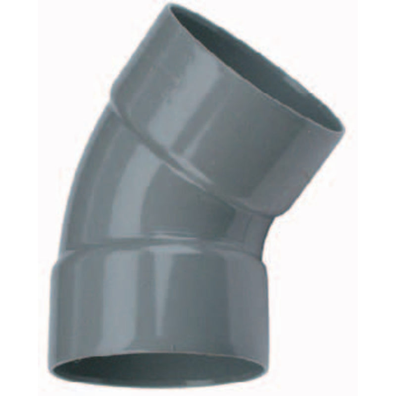 Wavin PVC Bocht 45 graden 2x mof 50 mm - richtingsverandering voor vijver- en afvoerleidingen, PVC Hulpstuk bij Vijvercentrum
