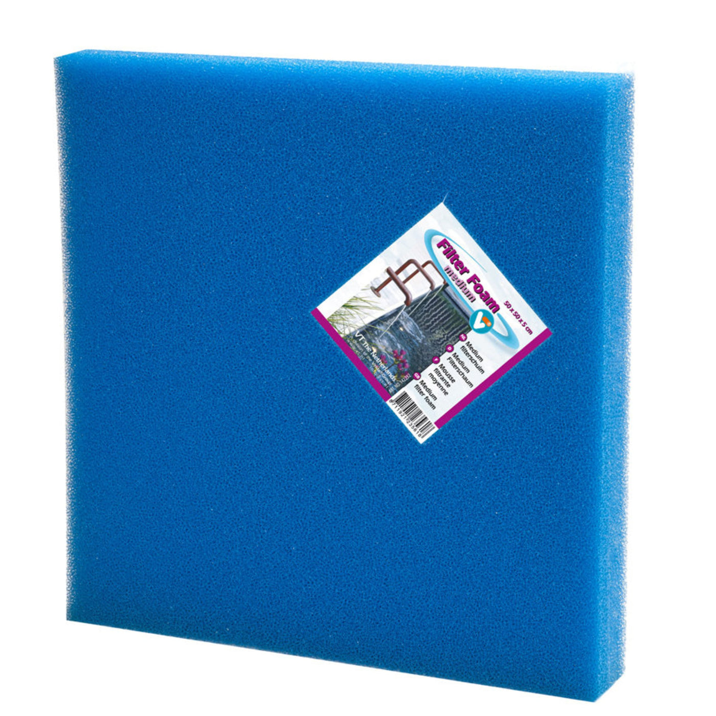 Filterschuim 50 x 50 x 5 cm Blauw - Medium