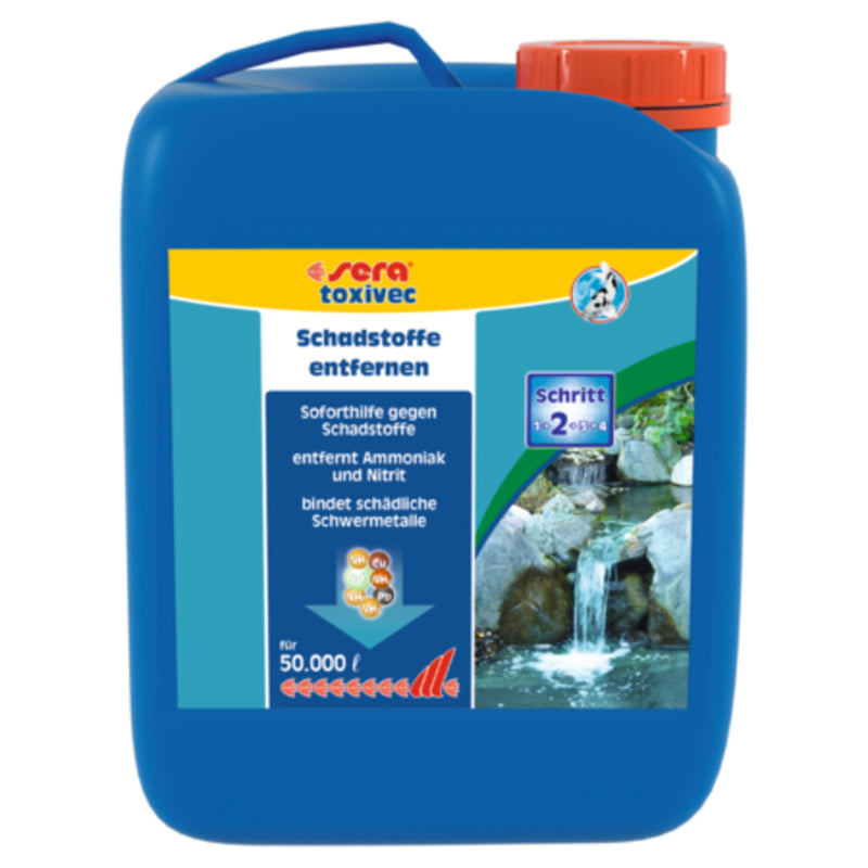 Sera Pond Toxin Remover 2500 ml - neutraliseert schadelijke stoffen in vijverwater, Onderhoudsproduct bij Vijvercentrum