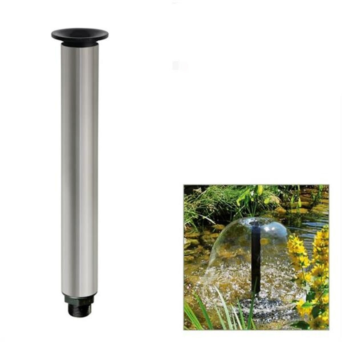 Waterbel 1 inch verchroomd fonteinsproeikop AUGA