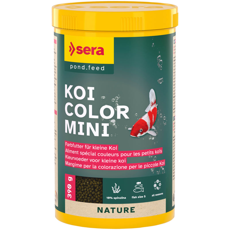 Sera Koi Color Mini 1.000 ml - 390 gr - productfoto, Koivoer Kleur bij Vijvercentrum