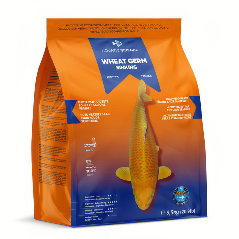 Aquatic Science Wheat Germ Sinking Medium 9,5kg - productfoto, Koivoer Seizoen bij Vijvercentrum