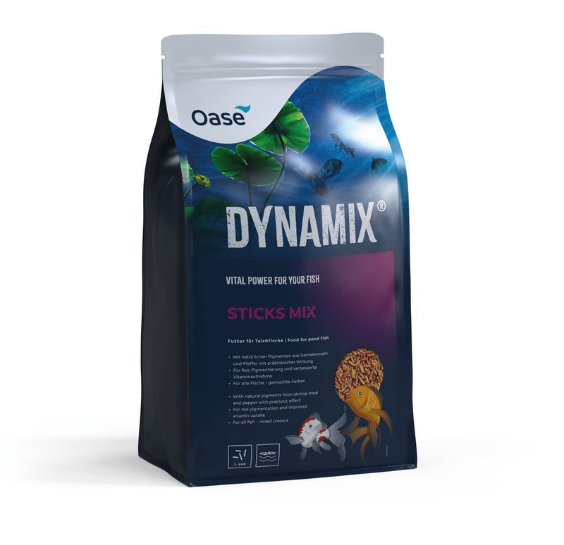 Oase DYNAMIX Sticks Mix 20 liter - Drijvend vijvervoer voor alle vijvervissen, afbeelding 2 Visvoer