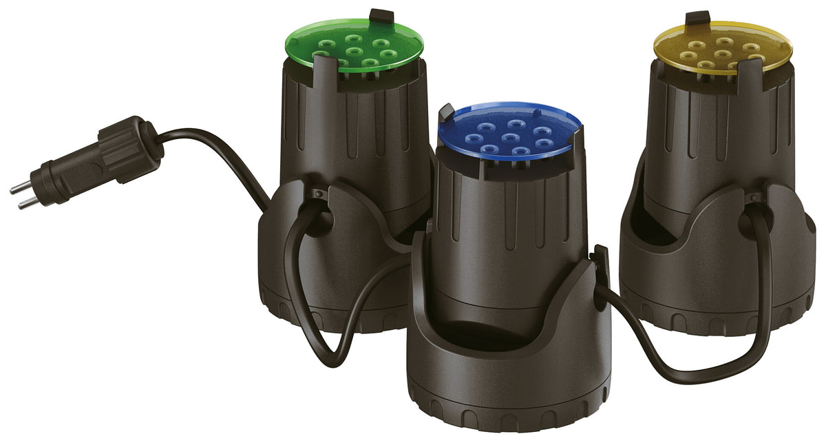 Vijver LED light set 3 x 3 watt onderwaterverlichting