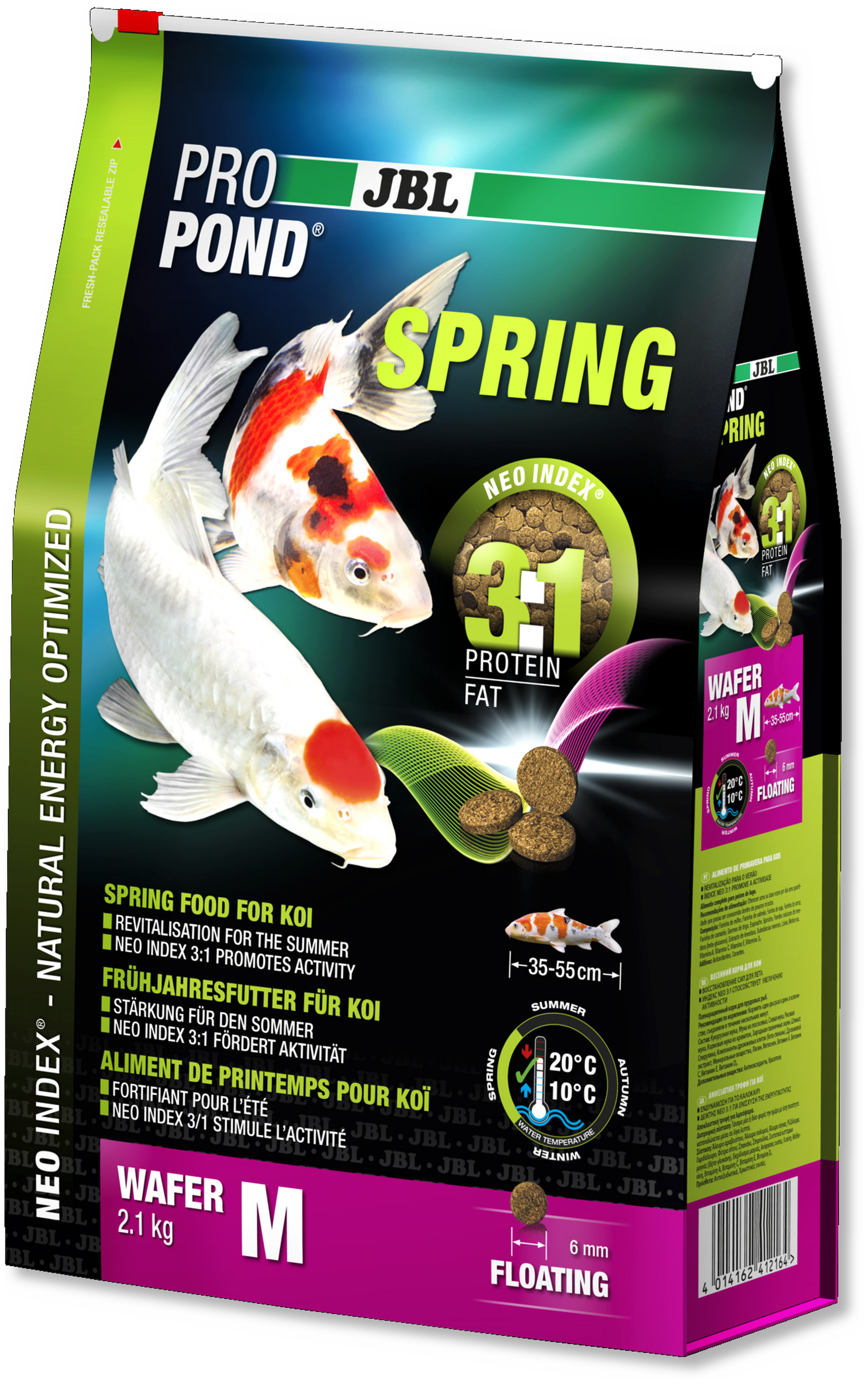 JBL ProPond Spring M 2,1 kg - drijvend lentevoer voor middelgrote vijvervissen