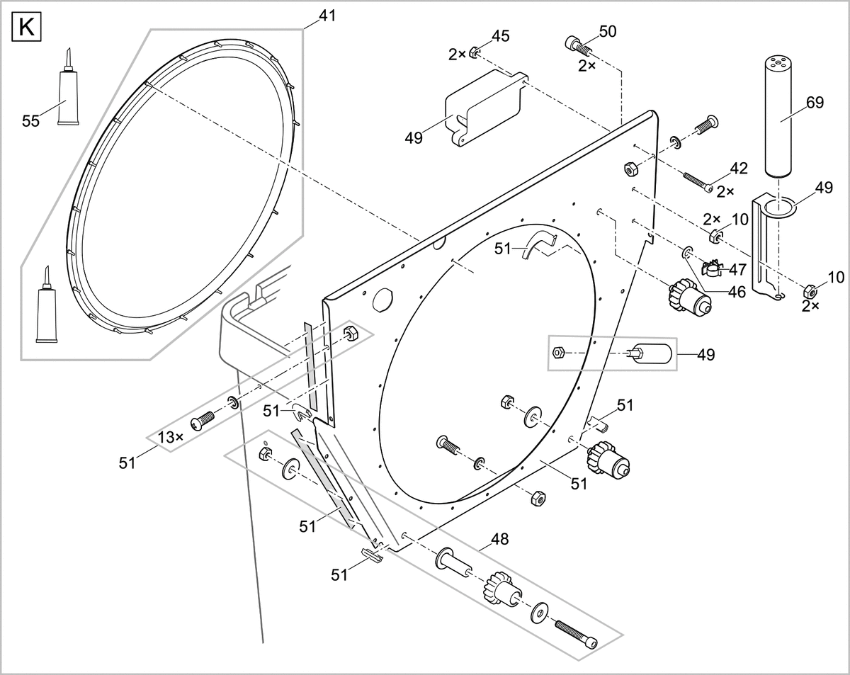 Oase Montageplaat Vlotterschakelaar ProfiClear Premium Gravity - origineel onderdeel